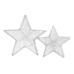 Silver Mesh Star Christmas Lights - Set Of 2 -Energizer Sales Store 12914477 9914884160382514