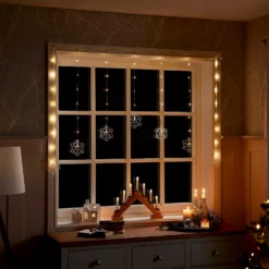 Snowflake LED Pinwire Christmas Window Curtain Light -Energizer Sales Store 12945703 7604884276975759