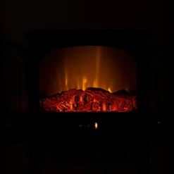 Ironhorse Stenor 2000W Freestanding Electric Stove With Realistic Log Flame Effect - Black -Energizer Sales Store 13104427 5754902407534064