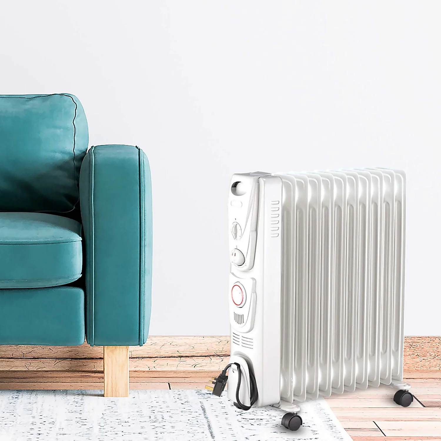 Arlec Electric Oil Filled Heater 11 Fin In White - 2500W 5 Arlec Electric Oil Filled Heater 11 Fin In White - 2500W - Image 3