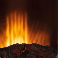 Ironhorse Odell 2kW Electric Stove With Realistic Log Flame Effect Flat To Wall Fitting - Black -Energizer Sales Store 13104432 1474902407619306