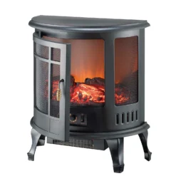 Ironhorse Elstow 1800W Freestanding Electric Stove With Realistic Log Flame Effect - Black -Energizer Sales Store 13107819 3064902407927637