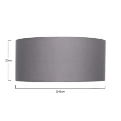Clyde Charcoal Drum Shade With Diffuser - 45cm -Energizer Sales Store 13139382 1724900551389496