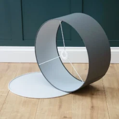 Clyde Charcoal Drum Shade With Diffuser - 45cm -Energizer Sales Store 13139382 8384944148038129