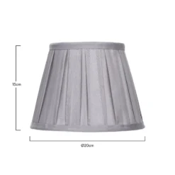 Raye Dove Pleated Taper Silk Shade - 20cm -Energizer Sales Store 13139384 6684900556549946
