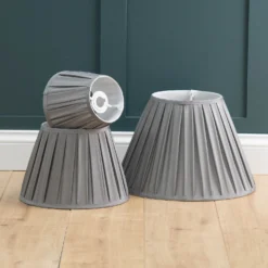 Raye Dove Pleated Taper Silk Shade - 20cm -Energizer Sales Store 13139384 6944944148065948