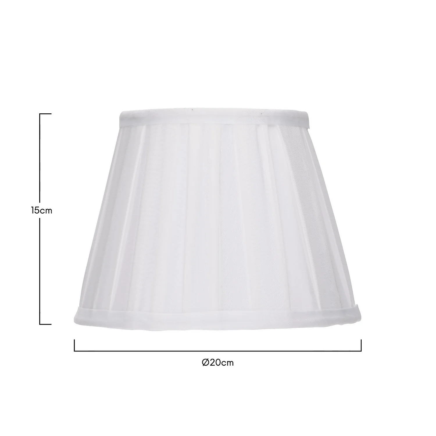 Raye White Pleated Taper Silk Shade - 20cm 7 Raye White Pleated Taper Silk Shade - 20cm - Image 5