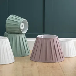 Raye Fig Pleated Taper Silk Shade - 30cm -Energizer Sales Store 13139391 1294944148205037