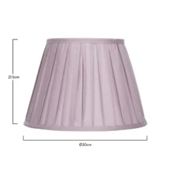 Raye Fig Pleated Taper Silk Shade - 30cm -Energizer Sales Store 13139391 2314900556793981