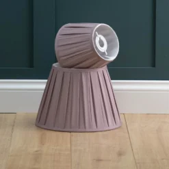 Raye Fig Pleated Taper Silk Shade - 30cm -Energizer Sales Store 13139391 4084944148113660