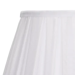 Raye White Pleated Taper Silk Shade - 30cm 12 Raye White Pleated Taper Silk Shade - 30cm -Energizer Sales Store 13139392 7014900556786259