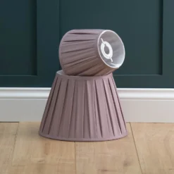 Raye Fig Pleated Taper Silk Shade - 20cm -Energizer Sales Store 13139393 8494944148037691