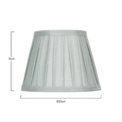 Raye Duck Egg Pleated Taper Silk Shade - 20cm -Energizer Sales Store 13139394 3274900556359497
