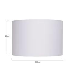 Clyde White Drum Shade - 30cm -Energizer Sales Store 13139398 7414900551813780