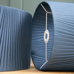 Raye Peacock Drum Pleated Silk Shade - 30cm -Energizer Sales Store 13139399 1074944148187688