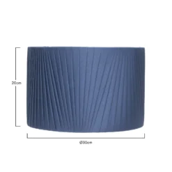 Raye Peacock Drum Pleated Silk Shade - 30cm -Energizer Sales Store 13139399 4054900555878531