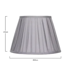 Raye Dove Pleated Taper Silk Shade - 30cm 15 Raye Dove Pleated Taper Silk Shade - 30cm -Energizer Sales Store 13139400 1834900556786931