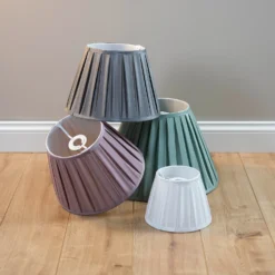 Raye Dove Pleated Taper Silk Shade - 30cm 17 Raye Dove Pleated Taper Silk Shade - 30cm -Energizer Sales Store 13139400 8004944148185045