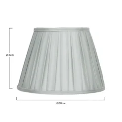 Raye Duck Egg Pleated Taper Silk Shade - 30cm -Energizer Sales Store 13139401 2144900556804553