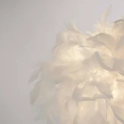 Hattie Feather Table Lamp - White -Energizer Sales Store 13157965 5394911166901643