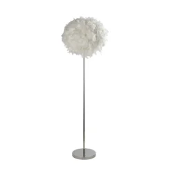 Hattie Feather Floor Lamp - White -Energizer Sales Store 13157970 1724958397113883