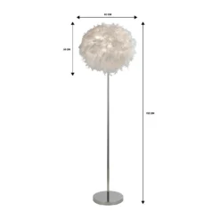 Hattie Feather Floor Lamp - White -Energizer Sales Store 13157970 2124958397159393