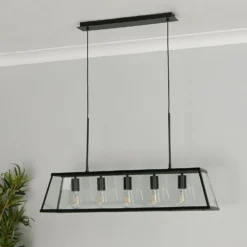 Bellevue 5 Light Industrial Pendant - Black -Energizer Sales Store 13157971 1075049847595586