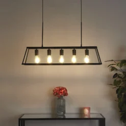 Bellevue 5 Light Industrial Pendant - Black -Energizer Sales Store 13157971 1535007608020530