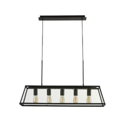 Bellevue 5 Light Industrial Pendant - Black -Energizer Sales Store 13157971 4185049847695858