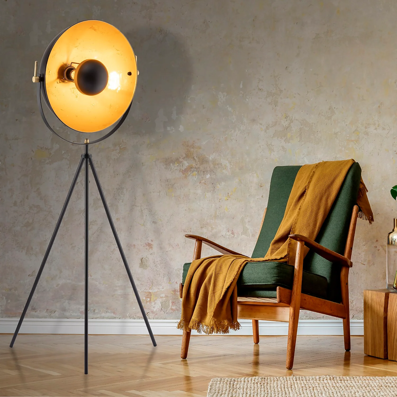Kennedy Black & Gold Floor Lamp 3 Kennedy Black & Gold Floor Lamp
