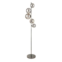 Orb II 5 Light Floor Lamp - Black Chrome Smoke -Energizer Sales Store 13208304 1894896912950637