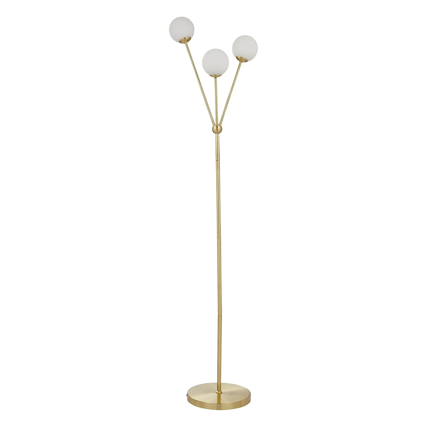 Orb 3 Light Floor Lamp - Brass & Opal 5 Orb 3 Light Floor Lamp - Brass & Opal - Image 3
