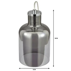 Jinx Table Lamp - Smoked Glass -Energizer Sales Store 13208310 9014909895139171