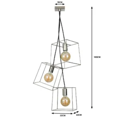 Edge 3 Light Cluster Pendant - Polished Brass -Energizer Sales Store 13208317 1464909895221203