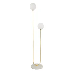 House Beautiful Delta Marble Floor Light - Brass & Opal -Energizer Sales Store 13208322 1994927260346893