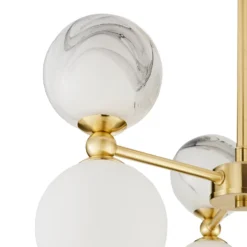 House Beautiful Delta 3 Light Marble Pendant - Brass & Opal -Energizer Sales Store 13208336 1634927241741295