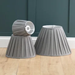 Raye Dove Pleated Taper Silk Shade - 40cm -Energizer Sales Store 13222466 1404946178088827