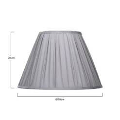 Raye Dove Pleated Taper Silk Shade - 40cm -Energizer Sales Store 13222466 2074946175871221
