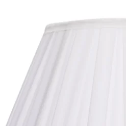 Raye White Pleated Taper Silk Shade - 40cm -Energizer Sales Store 13222468 3234901095622427