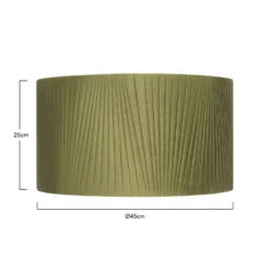 Raye Olive Drum Pleated Silk Shade - 45cm -Energizer Sales Store 13222472 1124901095726662