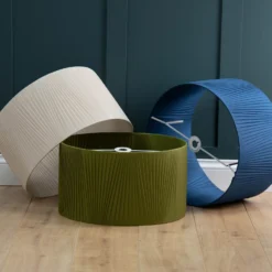 Raye Olive Drum Pleated Silk Shade - 45cm -Energizer Sales Store 13222472 6194944148350357