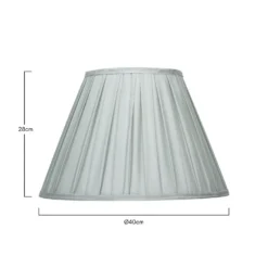 Raye Duck Egg Pleated Taper Silk Shade - 40cm -Energizer Sales Store 13222473 1264946174524248