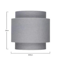 Finn Tier Drum Flint Linen Shade - 25cm -Energizer Sales Store 13222475 1194901095765077