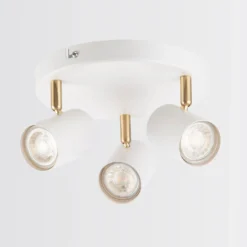 Thorpe 3 Lamp Spotlight Plate - White