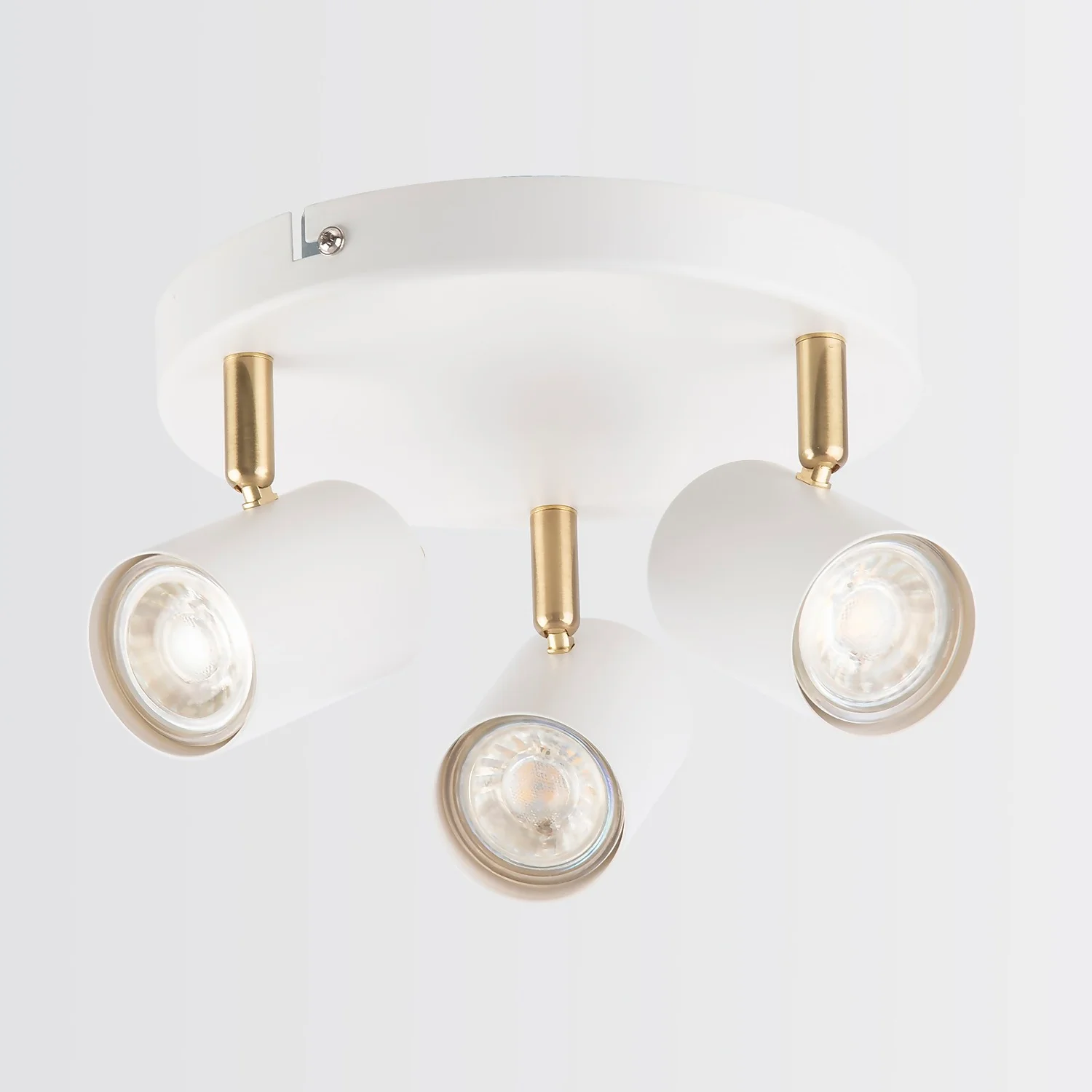 Thorpe 3 Lamp Spotlight Plate - White 3 Thorpe 3 Lamp Spotlight Plate - White