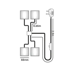Set Of 4 LED Square Puck Lights -Energizer Sales Store 13239145 1915007595176267