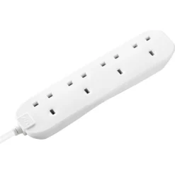 Masterplug 4 Socket 8 Metre 13 Amp White Extension Lead -Energizer Sales Store 13426288 1754947719455161