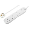 Masterplug 4 Socket 3 Metre 13 Amp White Extension Lead -Energizer Sales Store 13426294 8154947719260524