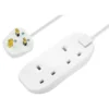 Masterplug 2 Socket 5 Metre 13 Amp White Extension Lead -Energizer Sales Store 13426296 2024947719130144