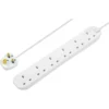 Masterplug 6 Socket 3 Metre 13 Amp White Extension Lead 2 Masterplug 6 Socket 3 Metre 13 Amp White Extension Lead -Energizer Sales Store 13426297 2064952656518051